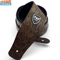 Widen PU Leather Acoustic Electric Guitar Strap Electric Bass Guitar Shoulder Strap Belt Snake Print Straps Guitar Accessories