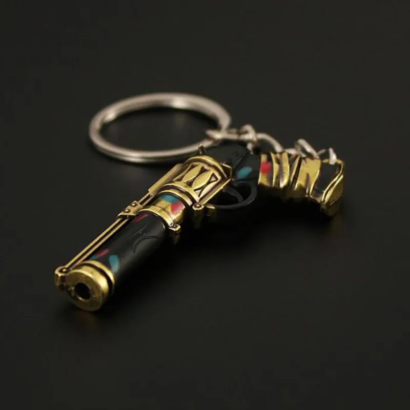 5cm Valorant Melee Reaver Weapon Model Keychain for Men  Protocol Arcane Sheriff Skin Enamel Metal Key Ring Fans Car Bag Jewelry