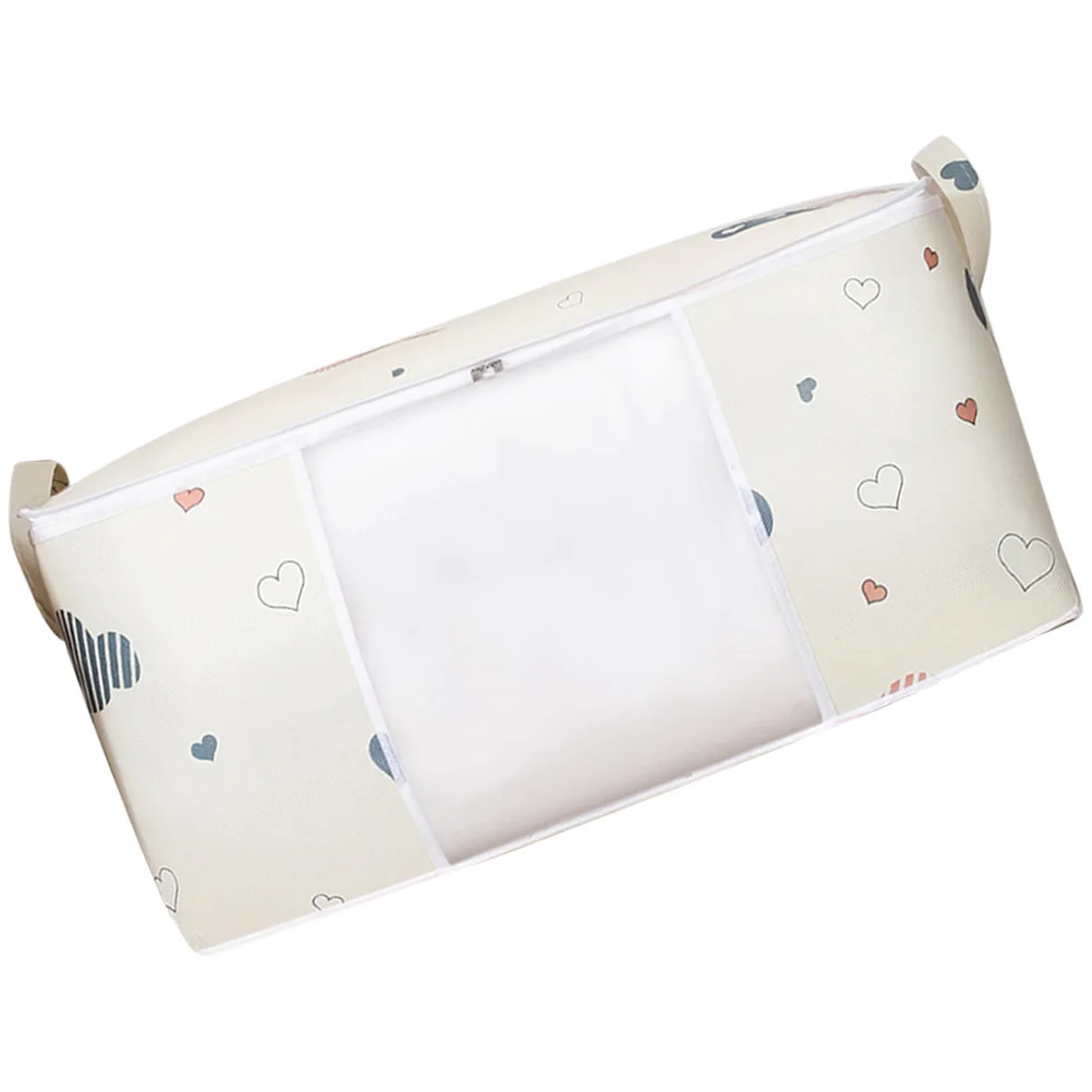 

Quilt Bag 60x40x30cm Beige Large Capacity Storage Waterproof Clothes Bins Portable Containers Travel Bags Non Woven Fabric