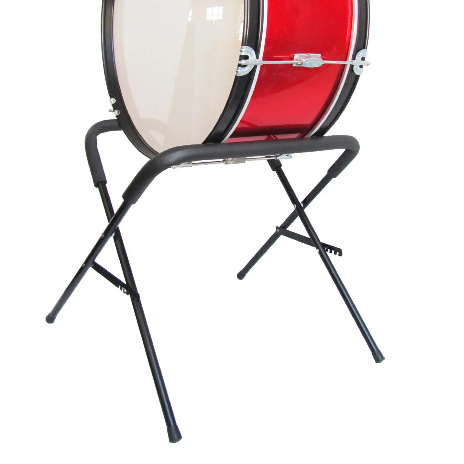 Robust Bass Drum Stand Drum Rack Adjustable Percussion Instrument Holder Folding Drum Accessory for Stage Use