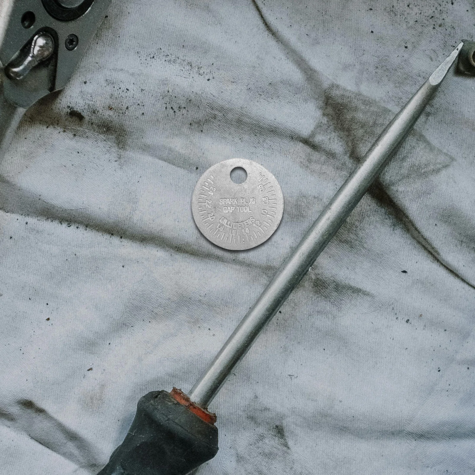 스파크 플러그 갭 게이지 도구 전문 휴대용 정확한 와이어 스파크 플러그 측정 내구성 있는 아연-알루미늄 합금