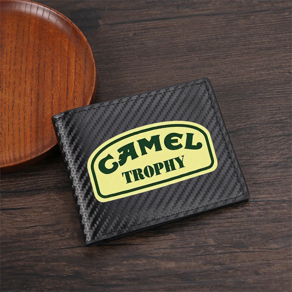 Camel Trophy logo in green text Men's Wallets Simple Business Modern Stylish Printing Design Gifts For Father Boyfriend Christma