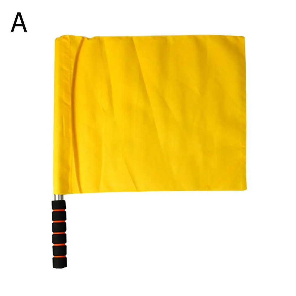 1 Uds. Bandera de árbitro de fútbol rojo blanco amarillo azul verde suministros de señal bandera comando árbitro entrenamiento de competición fútbol Fla M3w3