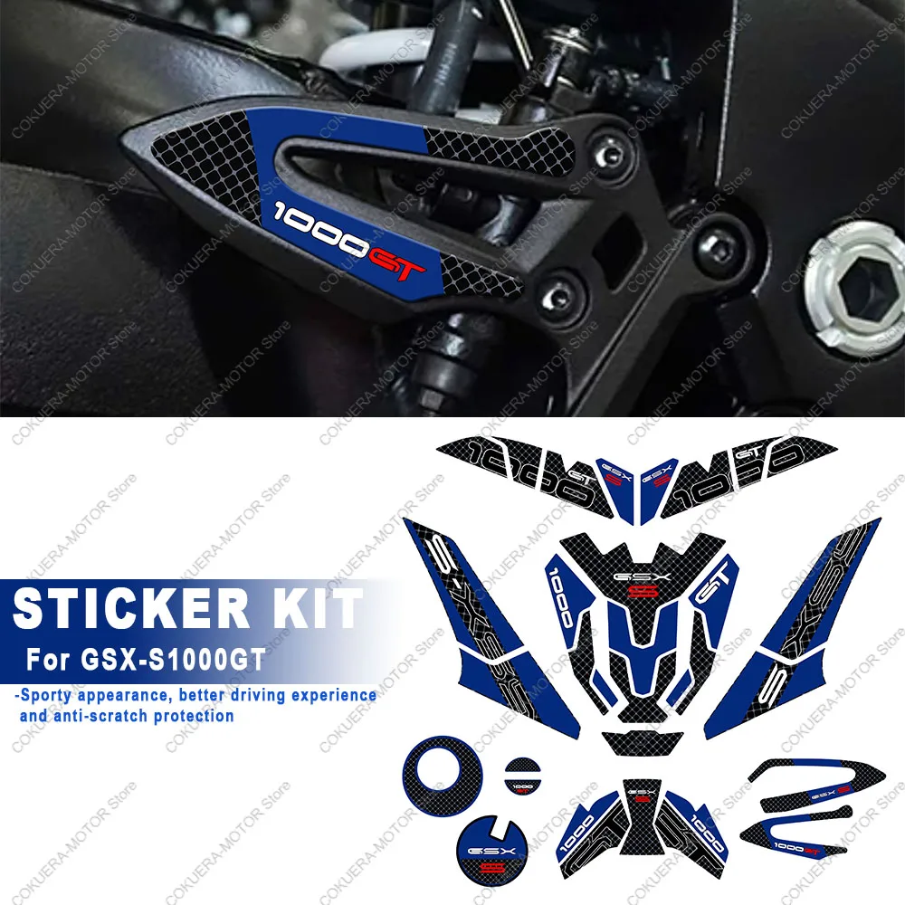 

For GSX-S1000GT GSX 1000GT 2022 Motorcycle Accessories 3D Epoxy Resin Sticker Anti Slip Scratch Protective Sticker