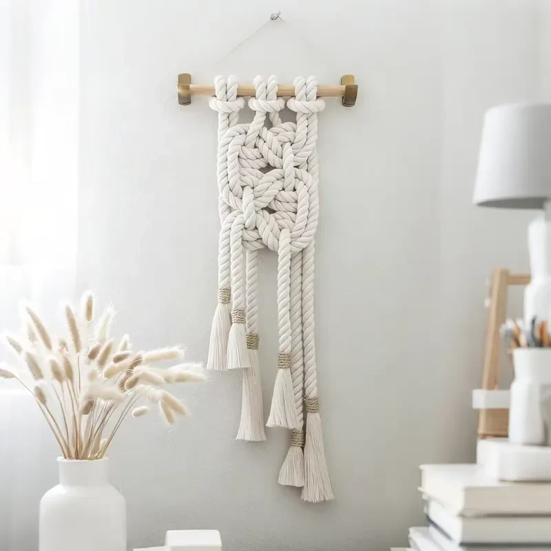 Mini fringed lace floral pendant for bohemian bedrooms and Airbnb decor