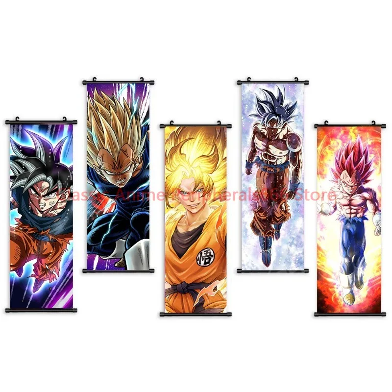 High-definition spray-painted Dragon Ball Goku Super Saiyan poster Frieza anime character wall hanging painting