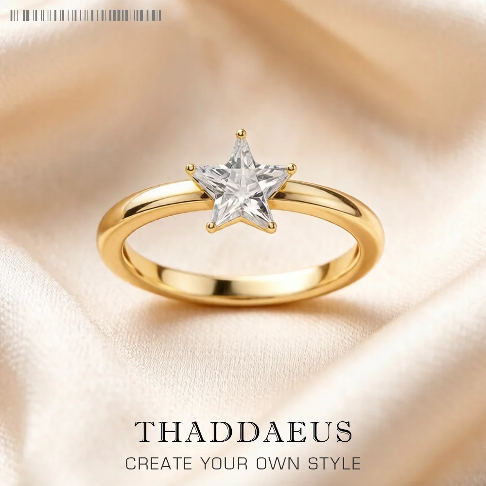Ring Magical Star,Europe Fine Jewerly For Women,2023 Summer Trendy Gift In 925 Sterling Silver