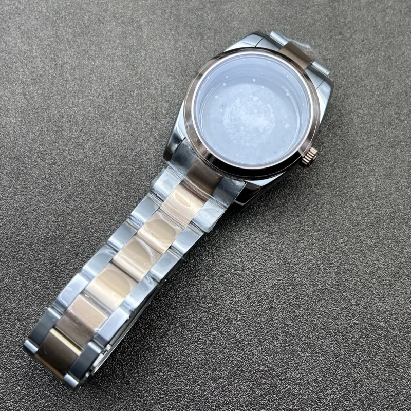Watch Modification Accessories for Oyster Perpetual 36/39MM Case and Strap Set, Sapphire Glass for NH35NH36 Movement