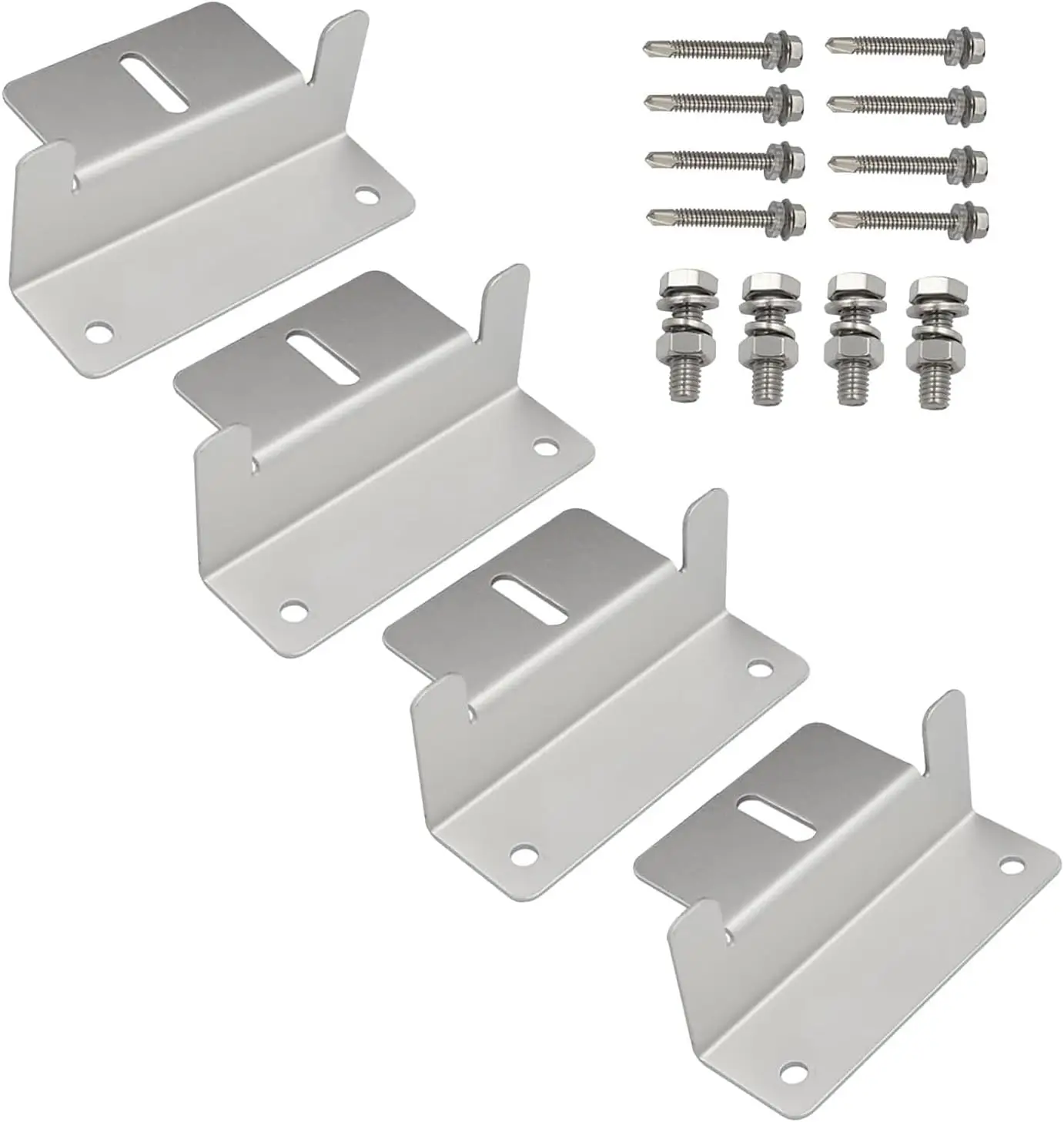 4Pcs/set Solar Panel Bracket Supporting for RV, Roof, Boat, Off Lightweight Grid Solar Panel Z Bracket Mount