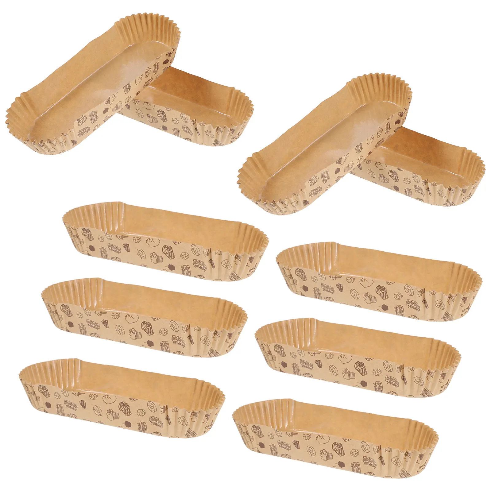 

100pcs Cake Dish Cupcake Liner Decorative Non sticky Grease proof Lightweight Practical Party Wedding Baking Boat Shaped Trays