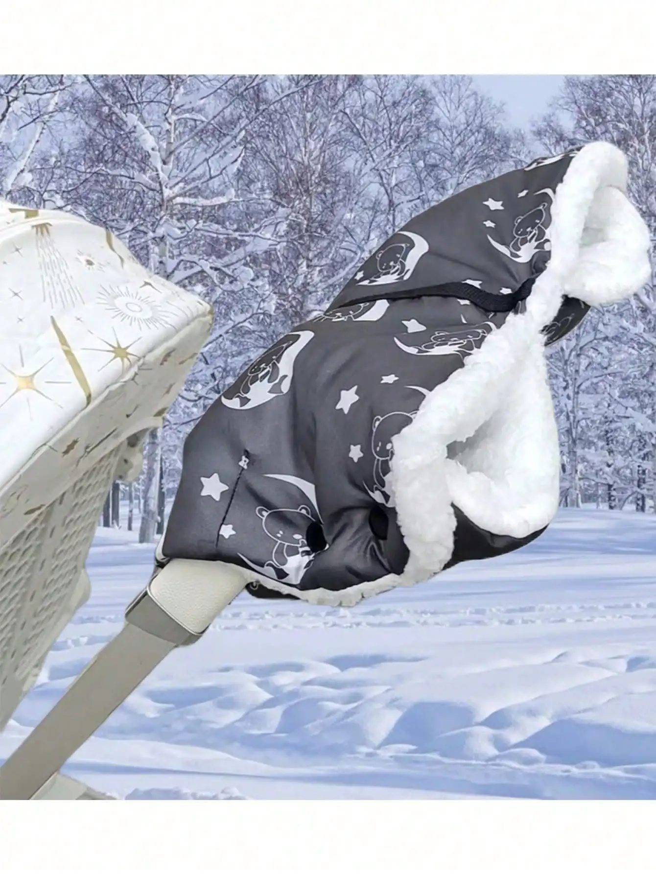Baby stroller gloves extra thick winter car gloves cold weather warmth for parents and caregivers Frost wind and snow protection