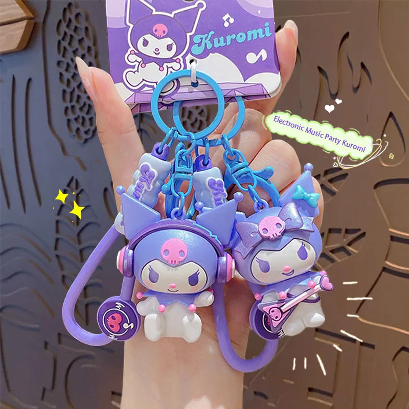 

New Sanrio Kawaii Kuromi Keychain Cartoon Anime Student Backpack Pendant Cute Toys Couple Birthday Gift Children's Festival Gift