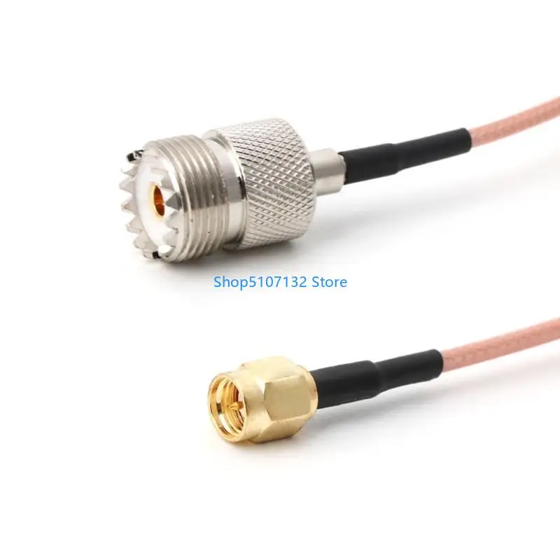 87HD RG316 Cable Jumper Pigtail UHF SO239 Female PL259 to SMA Male Plug Crimp Adapter