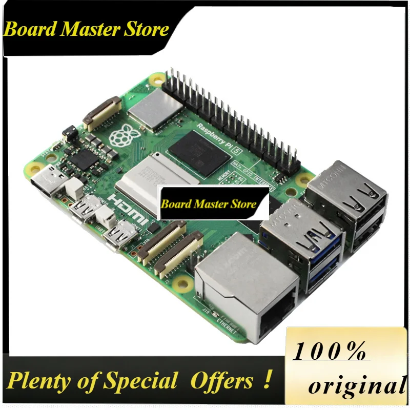BoMaSRaspberry Pi 5th Generation 5B/4B Development Board Raspberry Pi 5 8GB Motherboard Python Programming AI Kit