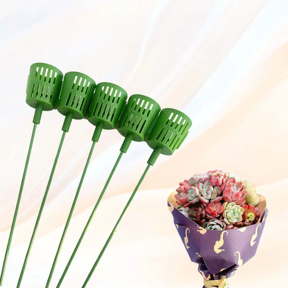 Succulent Arrangement Bracket Flower Bouquet Shaping Stand Garden Plant Support Fixer Tool Green White Decor Accessory