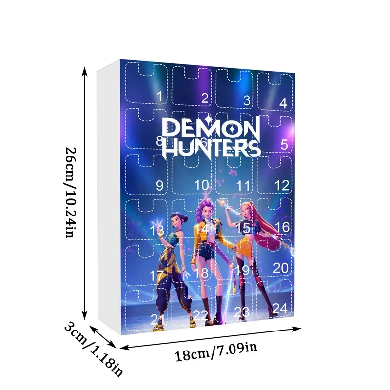 Kpop Demon Hunter Girl Group Christmas Advent Calendar Blind Box Keychain Christmas Countdown Advent Calendar Gift 24 Days