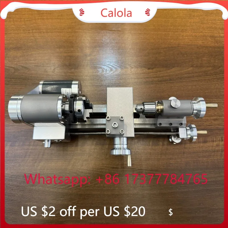 Precision High Performance CNC Metal Lathe Model Toy, Adjustable Accuracy with 24V Power Supply