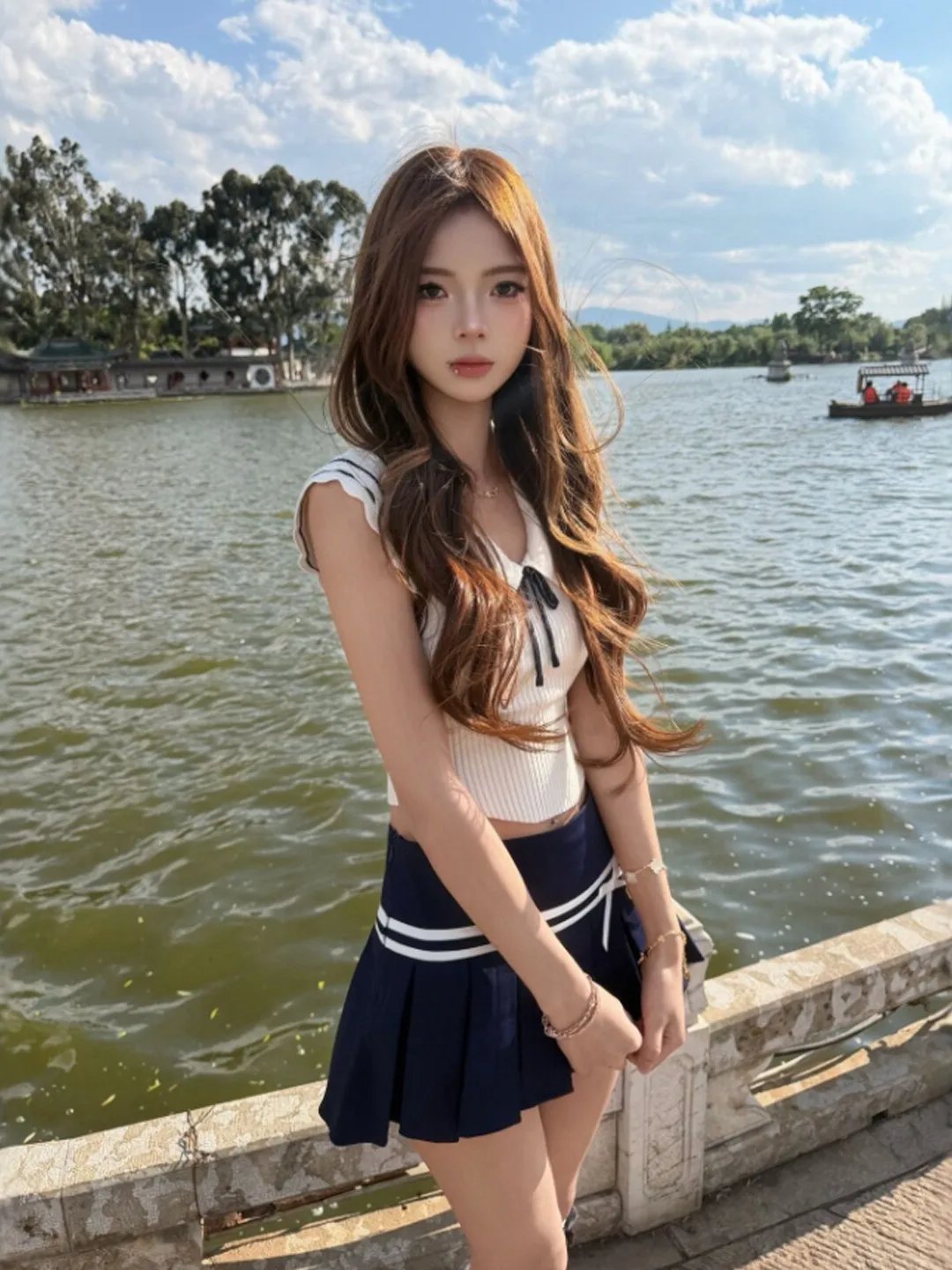

Korean Style Knitted Top And Skirt Two-Piece Set Comfortable Breathable Summer Outfit High Waist Short Skirt Flattering