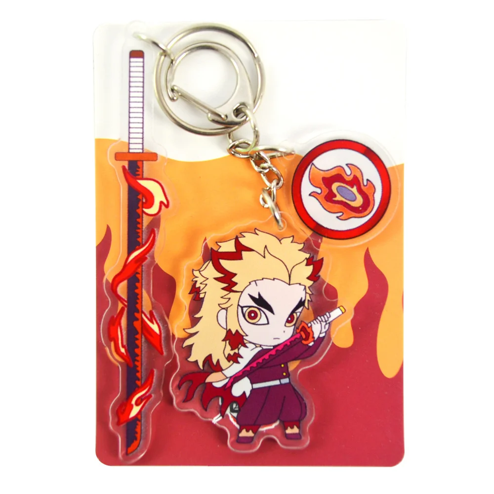 Demon Slayer Acrylic Keychain Muichirou Tanjirou Cartoon Pendant Demon Slayer Action Figure Toy Keychain Student Birthday Gift