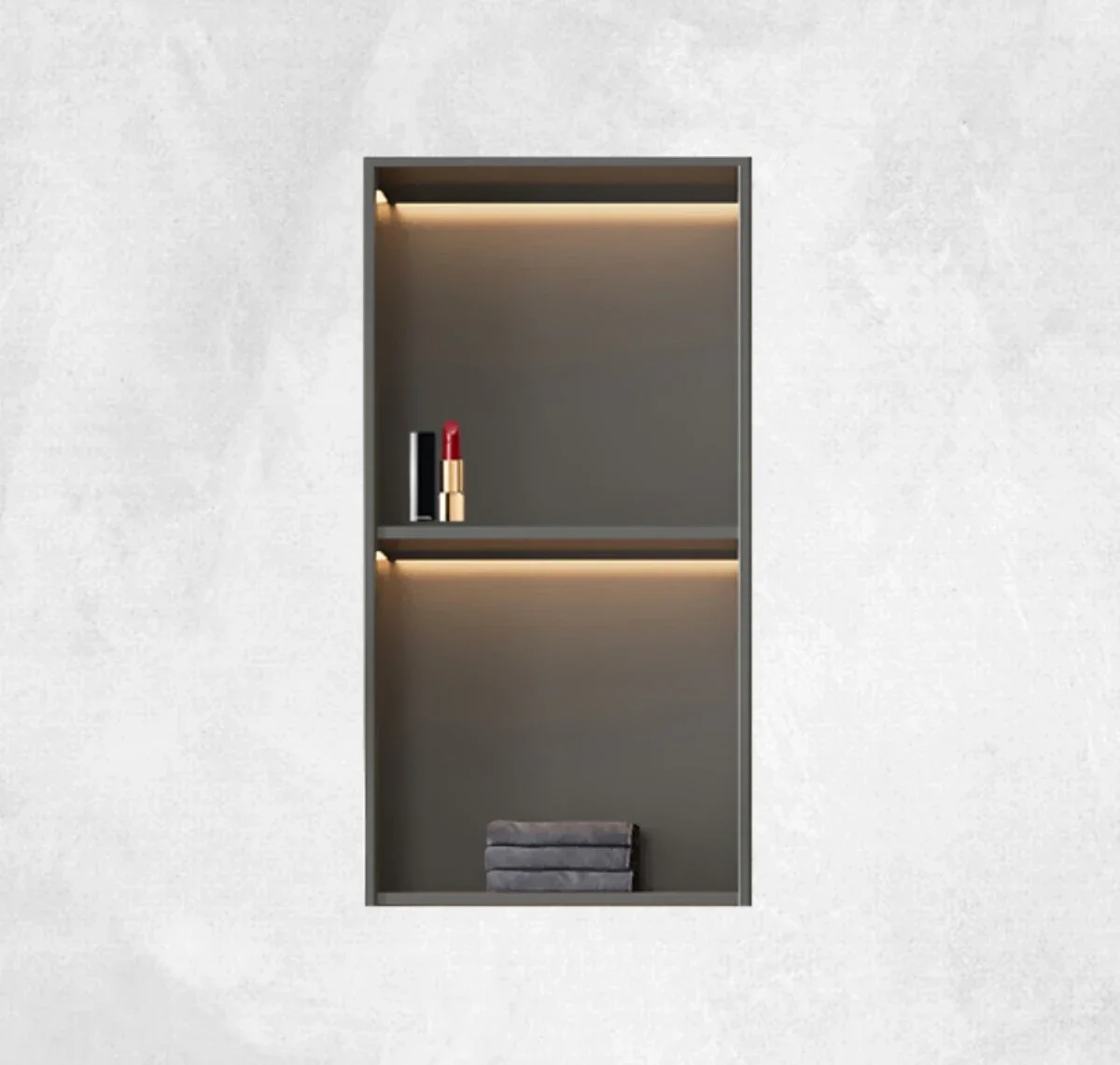

Embedded Stainless Steel Niche Cabinet Double-Layer Partition Metal TV Cabinet Niche Finished Bathroom Storage Rack