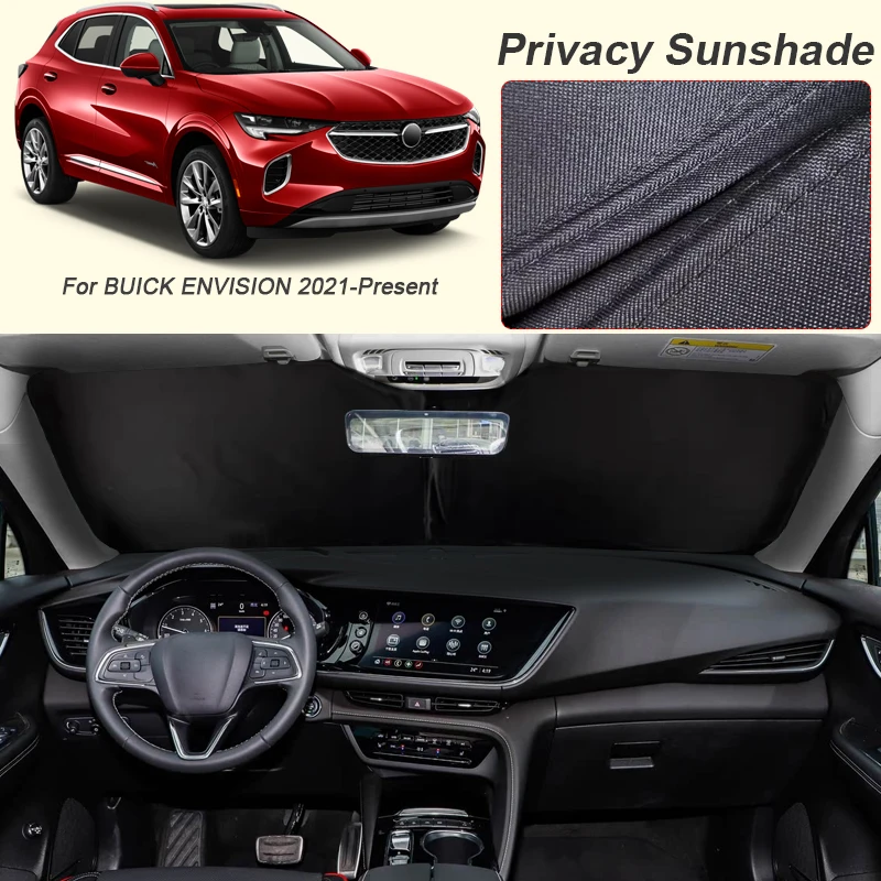 

Автомобильный солнцезащитный козырек для черного окна для BUICK ENVISION 2021-настоящее время, автоматическая защита от УФ-лучей, теплоизоляционная защитная крышка, аксессуар для интерьера