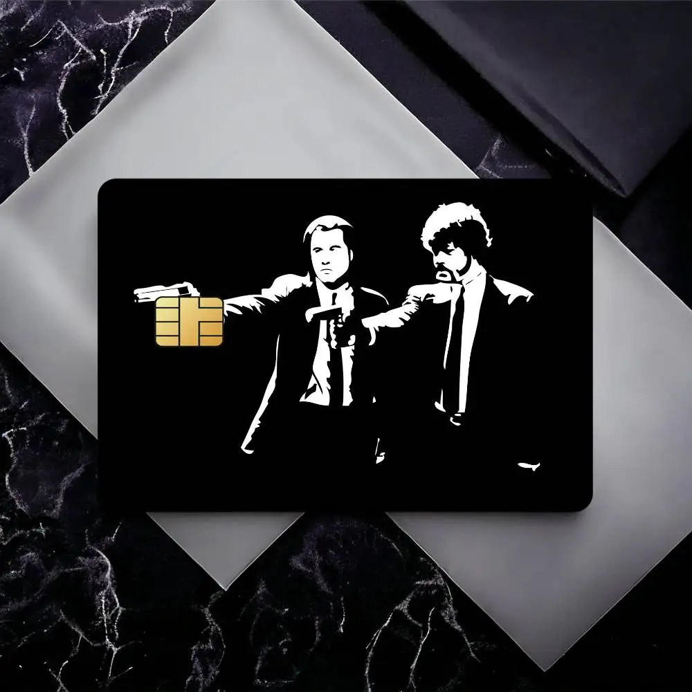 Film P-Pulp F-Fiction Credit Card Skin Stickers for Bank Card Bus Metro Card Sticker Waterproof Gift