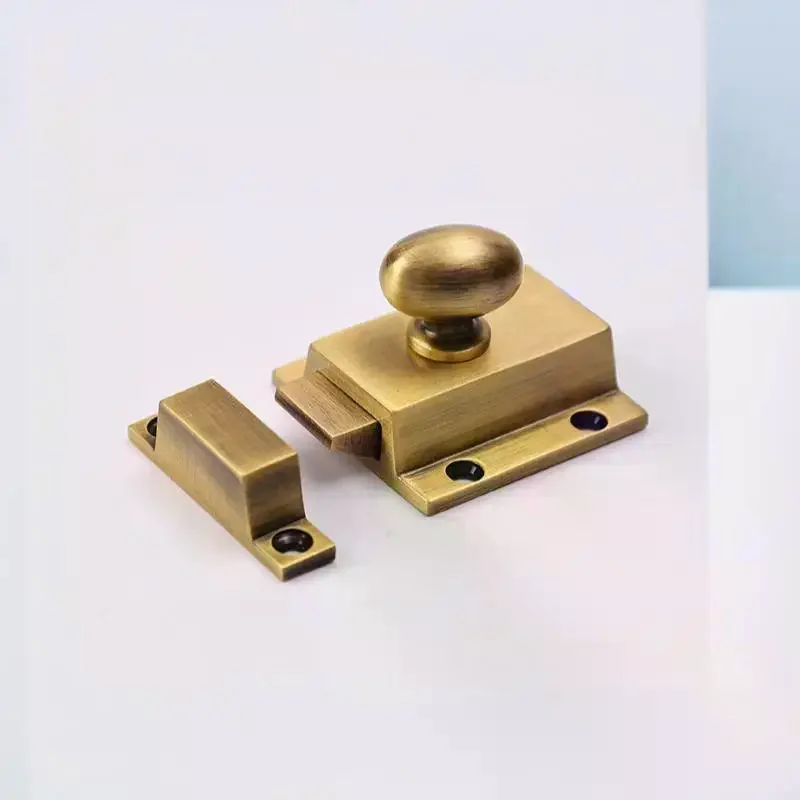 Metal Cabinet Fastener Lock With Receiver Plate For Drawer Fronts Mounted Cupboard Hardware For Either Opening