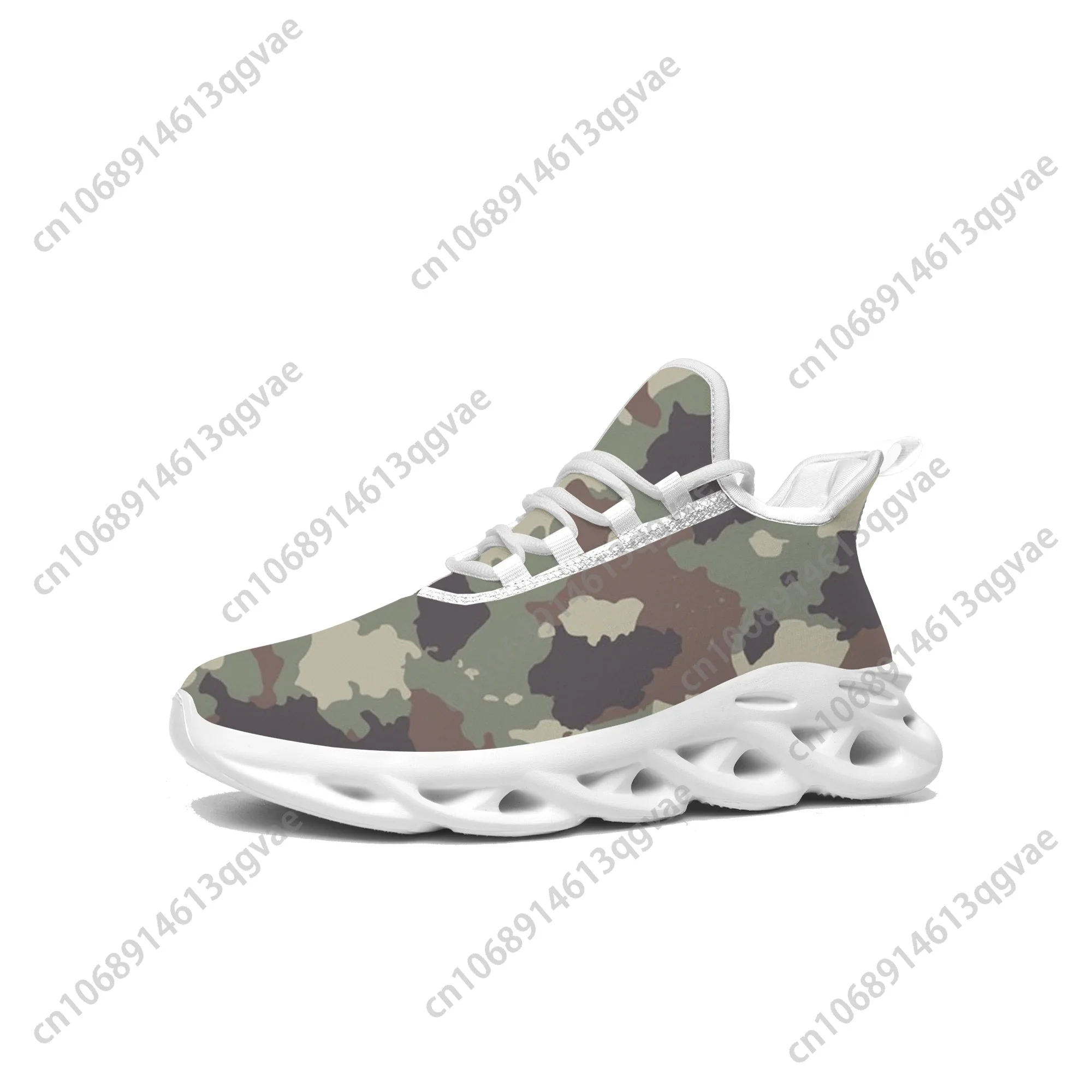 Camo Force Flats Sneakers Mens Womens Army Camouflage Sports Running High Quality Sneaker Lace Up Mesh Footwear Tailor-made Shoe