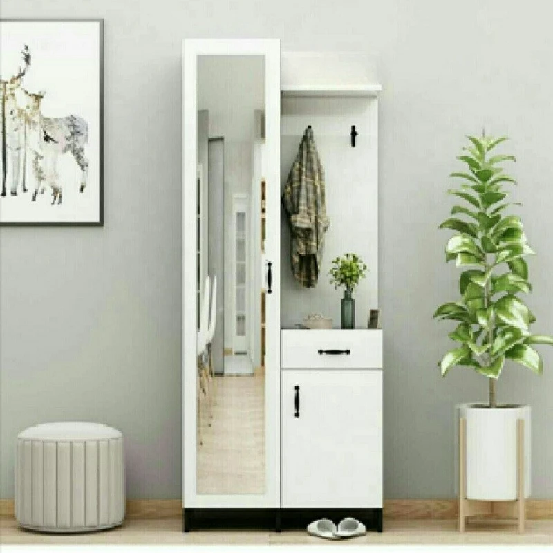Ultra-thin door shoe cabinet full-body mirror shoe cabinet household door with full-length mirror entry mirror