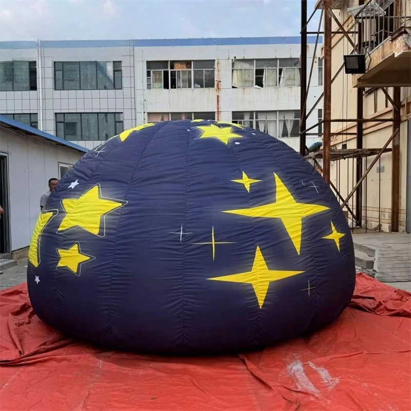 A 3-meter star-themed inflatable tent dome for outdoor decoration, an inflatable performance dome tent.