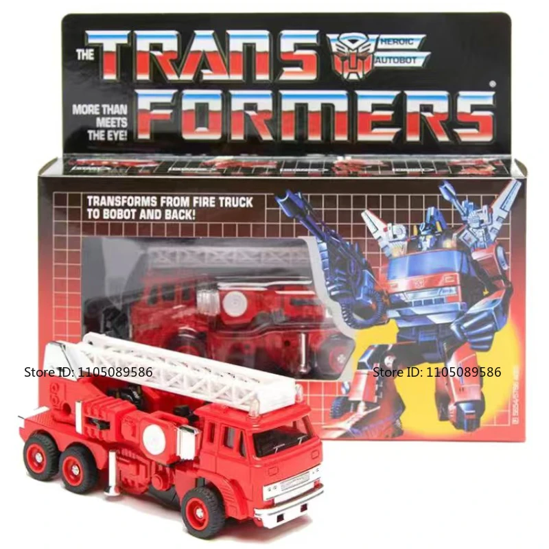 새로운 재고 트랜스포머 G1 시리즈 인페르노 인기 장난감 모바일 완제품 장식품 스튜디오 선물 피규어