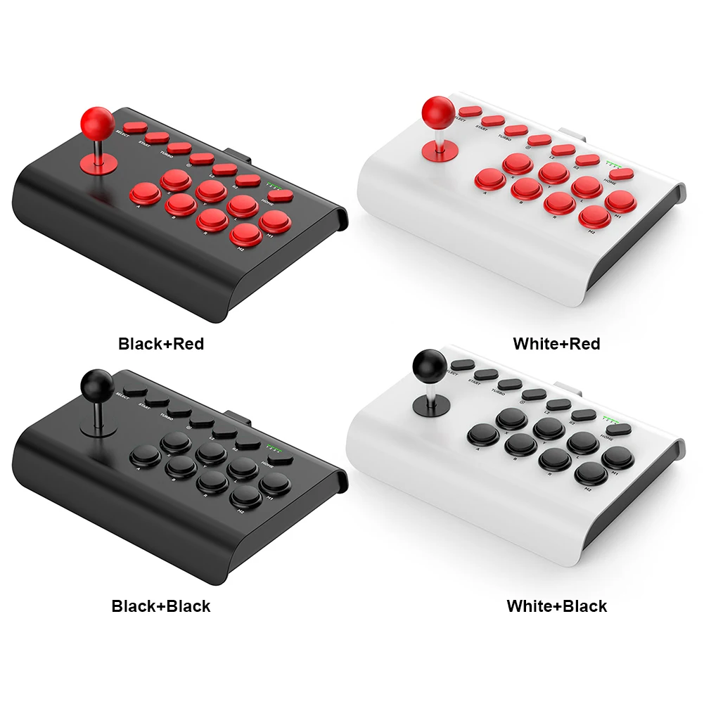 Joystick Controller with Stretchable Bracket Games Console 3-mode Connection Macro/TURBO Function for PS4/PS3/Xbox One/Switch