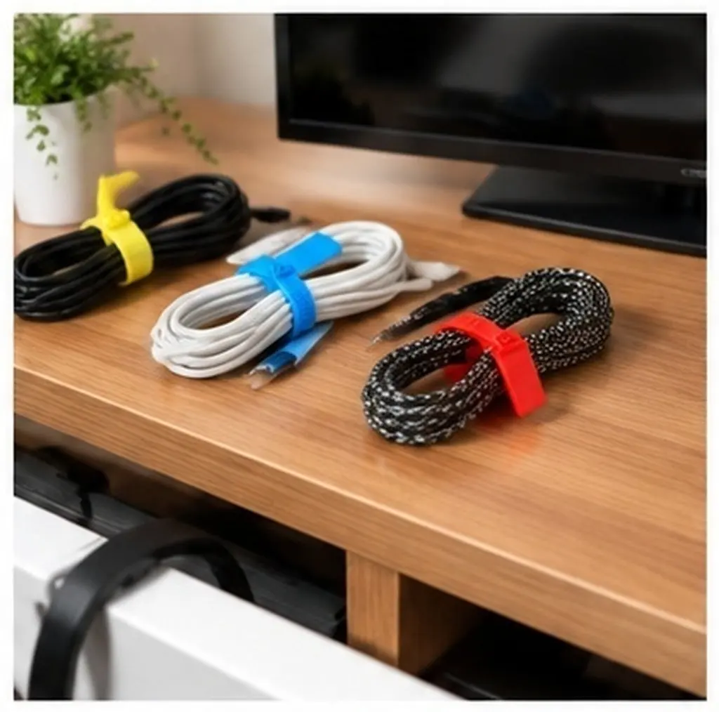 250Pcs Nylon Cable Tie Markers Self-Locking Strong Wire Organizer 4x150mm Easy Label for Guitar Computer TV Cable Management