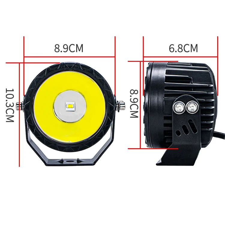 12V 30W Hoge Helderheid Super Spotlight Auto Schijnwerper Wit Licht Achteruitrijlicht Motorfiets Elektrische Auto Koplamp