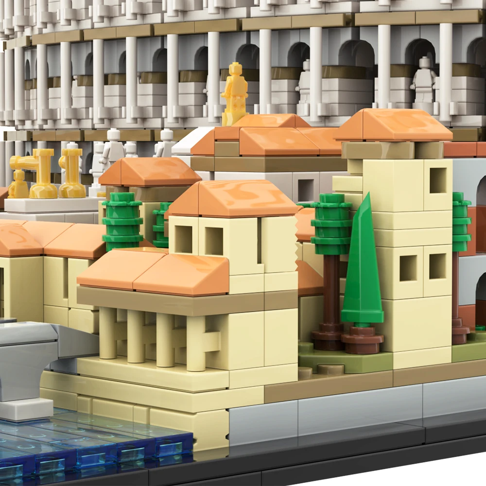 Moc Colosseum Building Blocks Ancient Coliseum Architecture Model Sets of DIY Toys For Kids Children Birthday Gift Adult Toys