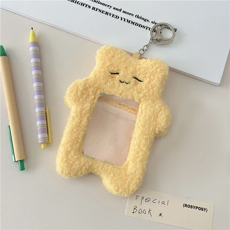 INS Cartoon Plush Photocard Holder Kitten Rabbit Ins Idol Cards Protective Case Student Credit Bank Bus Card Holder Stationery