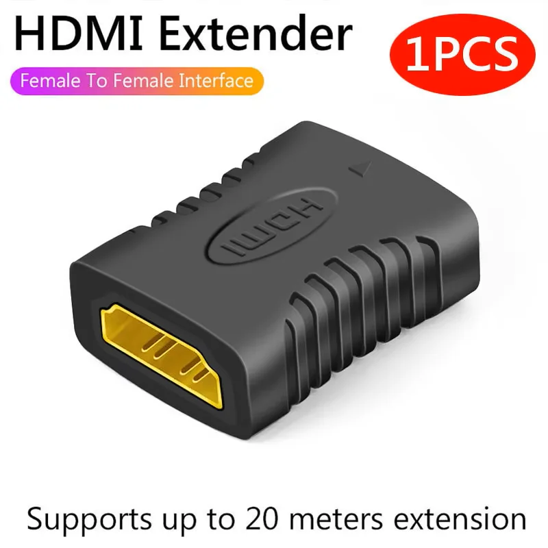 S 1-2PCS 4K HDMI Extender Female to Female Cable Extension Adapter for Monitor Laptop PS4/3 PC TV Display - HDMI Cable Extension