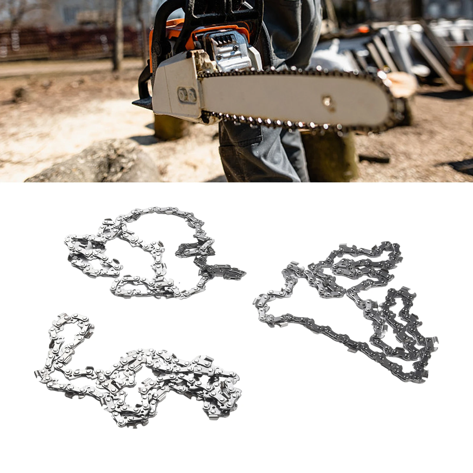 3 szt. Łańcuch do piły łańcuchowej 14 cali 35 cm Stalowe łańcuchy do piły łańcuchowej Pitch 3/8 LP Logging 52 Drivelink Do pił elektrycznych 135 235 236 Akcesoria