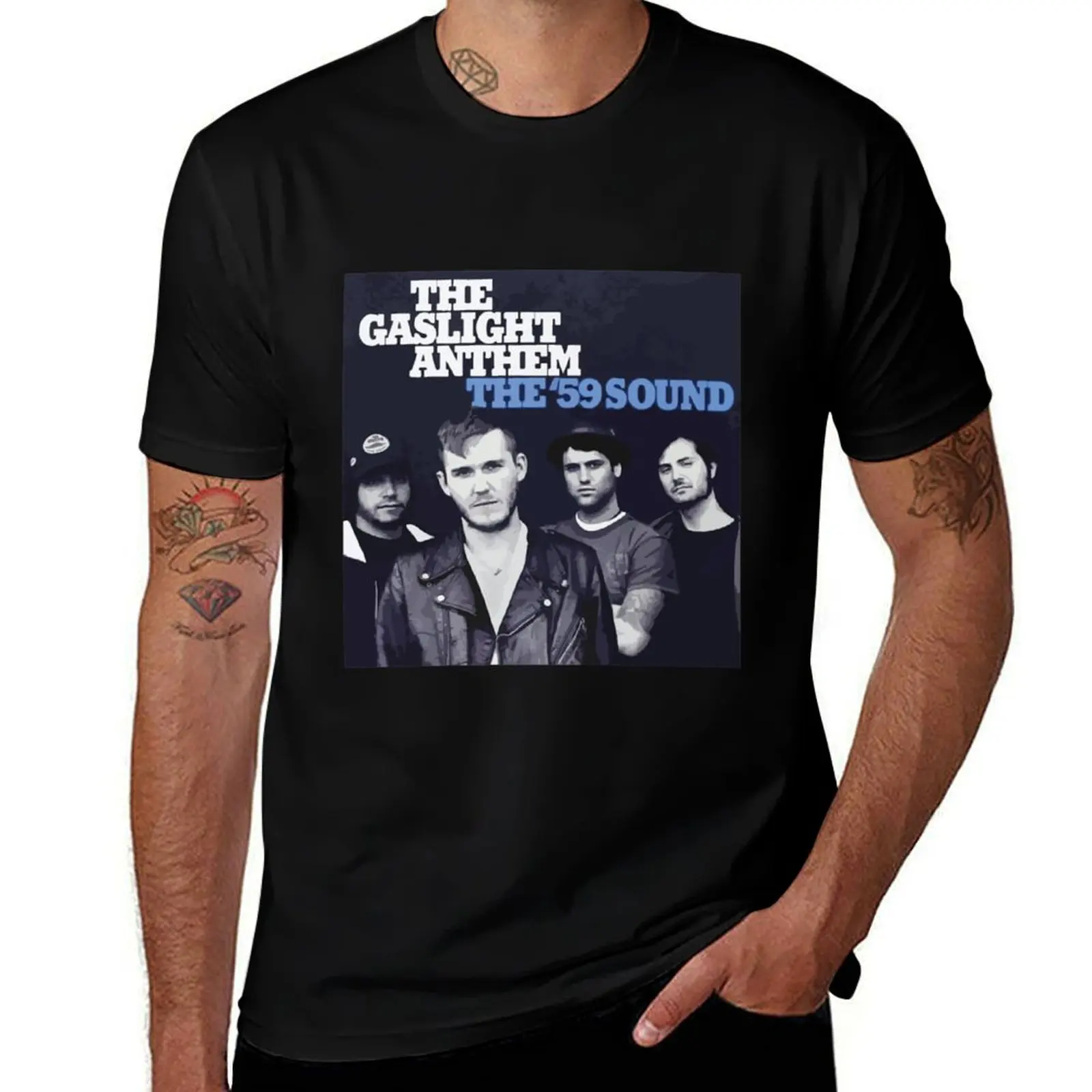 The 59 Sound - The Gaslight Anthem T-Shirt Casual Loose Short Sleeve Tee for Men