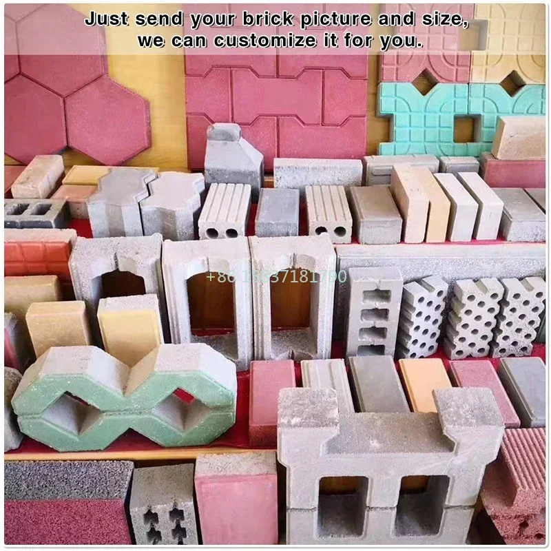 Semi Automatic Interlocking Manual Brick Making Tool Hollow Solid Fly Ash Cinder Concrete Cement Brick Block Making Machine