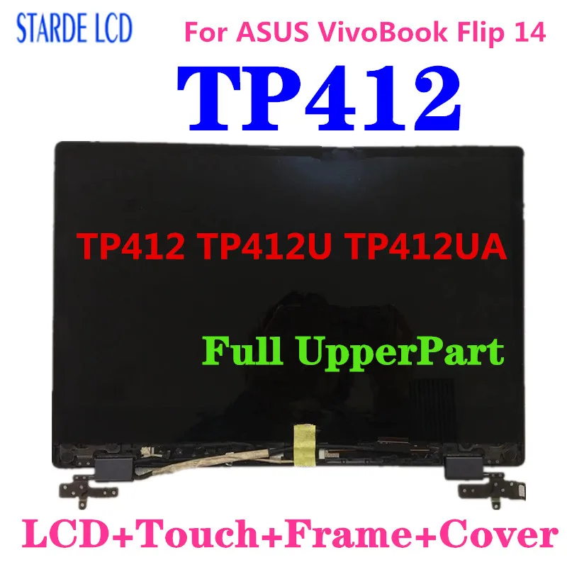 painel portatil para asus vivobook flip 14 montagem original de toque lcd parte superior completa substituicao tp412 tp412u tp412ua 01