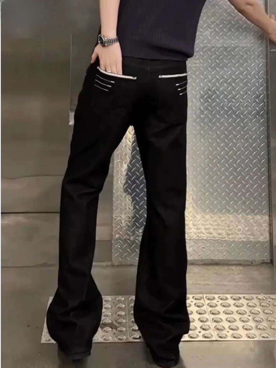 

Original Bla Western Sle Men's Jeans Knife Bootcut Casual Straight Leg Non-Stretch Spring Season Youth Faion