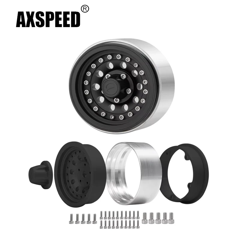 

AXSPEED 4 шт. 1,9-дюймовый обод ступицы колеса из алюминиевого сплава с бисером для осевого SCX10 90046 TRX4 1/10 RC Гусеничный автомобиль Запчасти