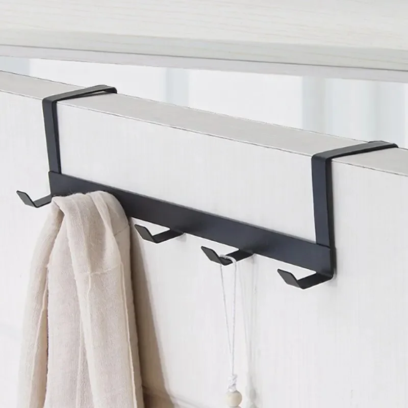 Overschrank-Kleiderhaken aus Schmiedeeisen ohne Bohren für Kleidung, Mäntel, Hüte, Handtücher, Taschen und Sonstige Gegenstände, Aufbewahrungsregal für Bad und Küche – Detail 10