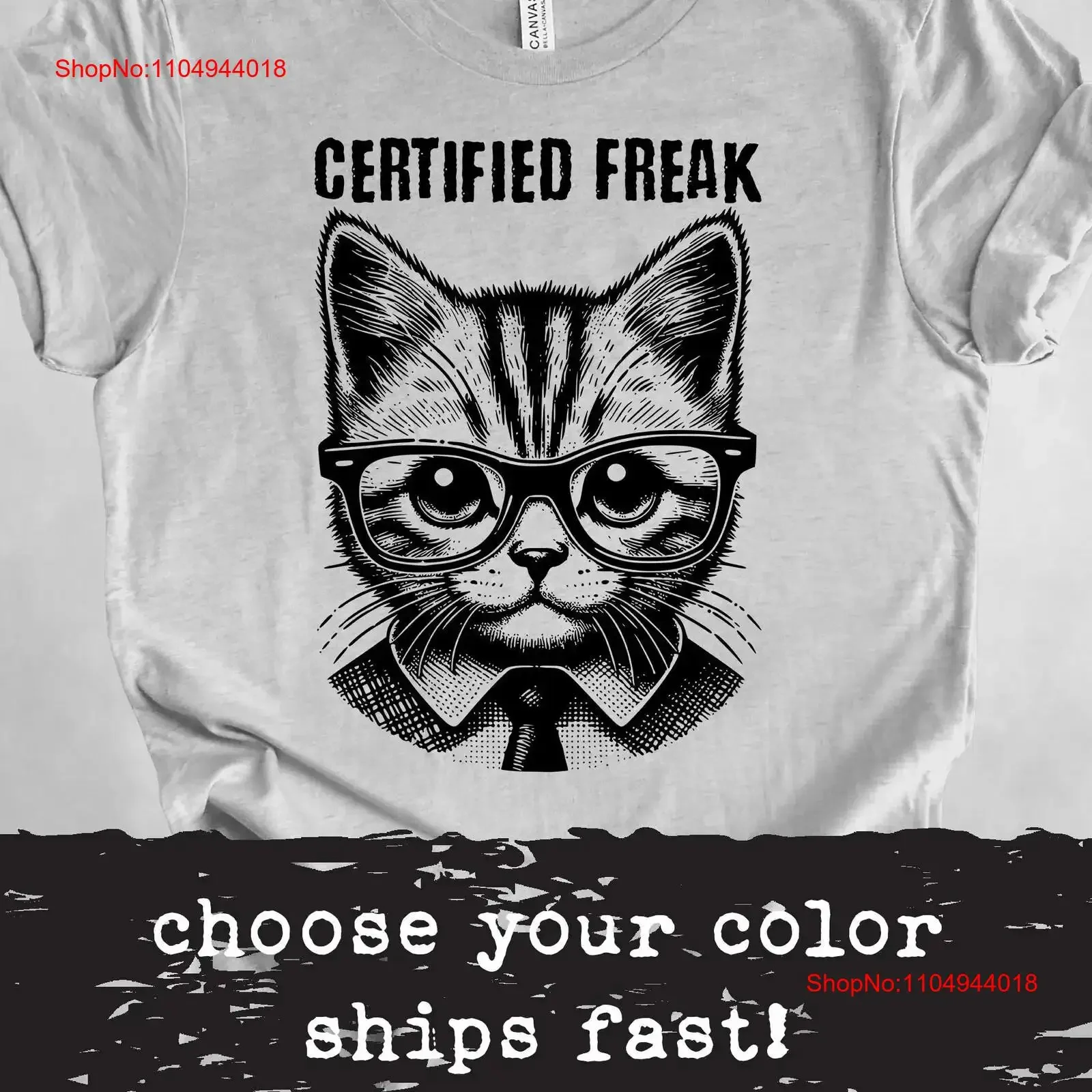 تي شيرت معتمد من Freak CaT تي شيرت مضحك ميمي للعشاق الذين يذهبون بشكل صعب عتيق عتيق مغسول متعدد الاستخدامات ناعم أنيق يسمح بمرور الهواء