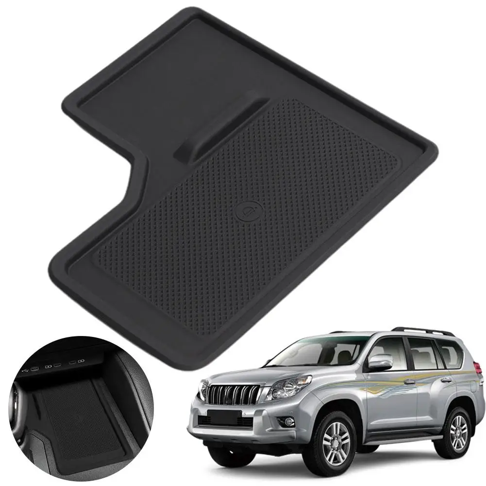 Car Central Control Wireless Charging Silicone Pad For Toyota Prado For Land Cruiser LC250 2024 Non-Slip Mat Interior Acces B8N9