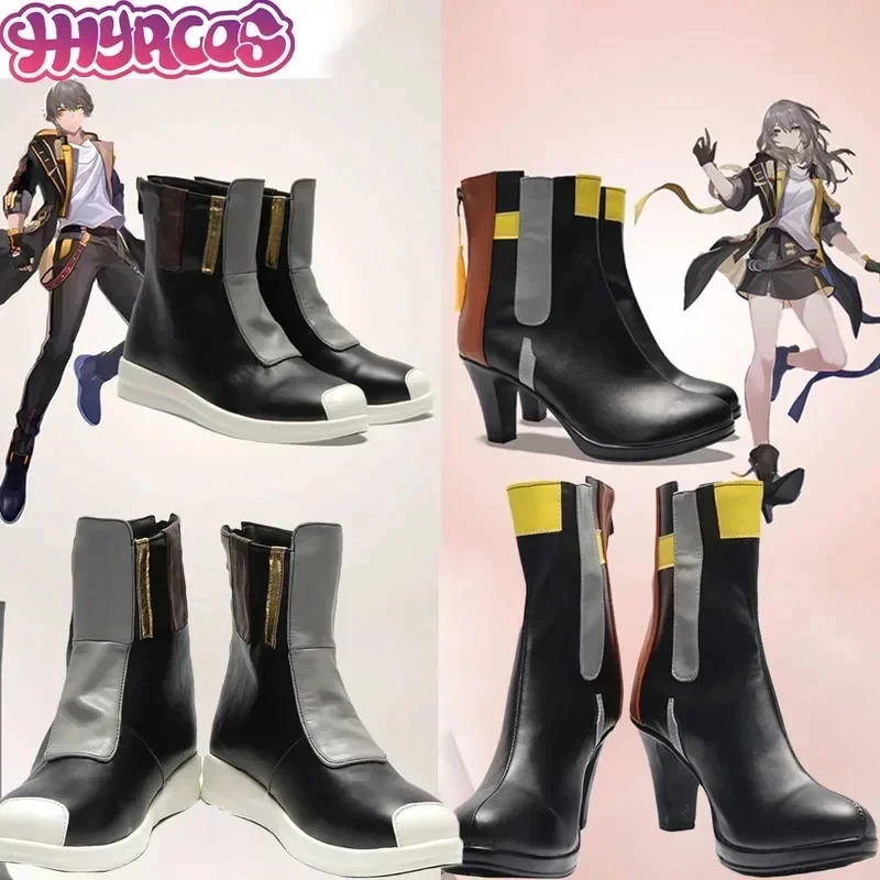 

ABC123Game Caelus Stelle Cos Shoes Boots Honkai Star Rail Protagonist Trailblazer Cosplay Costume Uniform Halloween Wb;6'j,k.9;a