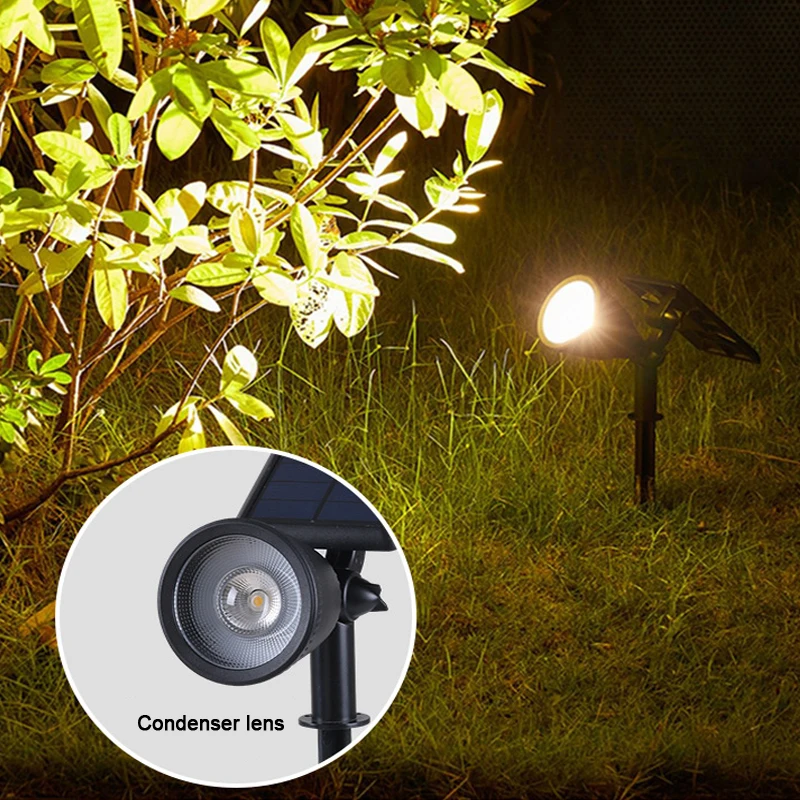 New Solar Sunset Spotlights Waterproof Outdoor Landscape Sunset Lawn Lights Atmosphere Garden Floor Inserted Garden Lights