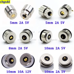 Cltgxdd Pogo Pin 2-pin male and female 10A 2A 5V 12V DC power charging probe magnetic charging spring load connector 5/8/10mm