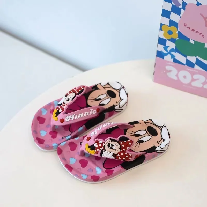 Summer Children Slippers Baby Boy Girl Cartoon Spiderman Mickey Frozen Elsa Print Cute Soft Flip Flop Kid Beach Wear Shoes 24-35